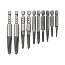 Conjunto Extrator de Parafuso com Haste Hexagonal (10 Peças) - Ferramenta para Cabeças Quebradas