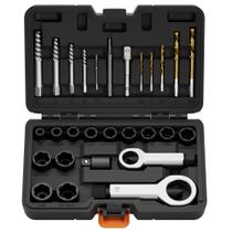 Conjunto extrator de parafusos YEKEPRO 28PCS para remoção de porcas/parafusos de impacto