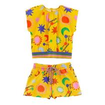 Conjunto Fábula Malha Três Marias Amarelo Verão Conjunto Fábula Malha Três Marias Amarelo Verão