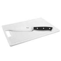 Conjunto Faca Cozinha 5' Infinity Aço Inox e Tábua Multicorte Branca Cinquetti 44x30cm Poliestireno Conjunto Faca Cozinha 5' Infinity Aço Inox e Tábua Multicorte Branca Cinquetti 44x30cm Poliestireno