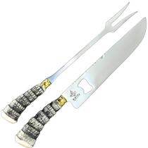 Conjunto Faca + Garfo Kairós 10" cabo Rabo de Tatu