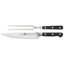 Conjunto faca para carne e garfo trinchante zwilling pro 20cm em aço inox black matte 384300030 Conjunto faca para carne e garfo trinchante zwilling pro 20cm em aço inox black matte 384300030