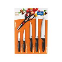 Conjunto Facas 6 Peças Cross Brinox Preto 2556/310