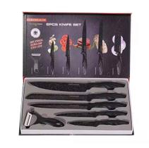 Conjunto Facas De Aço Inox 6 Peças com Descascador Para Cozinhas Domésticas E Profissionais