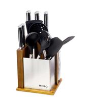 Conjunto Facas e Utensílios com Suporte Organizador 12 Peças