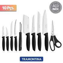 Conjunto Facas Faqueiro Aço Inox Tramontina Completo 10 Pçs