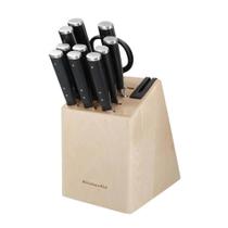 Conjunto Facas Forjadas KitchenAid 12 Peças com Cepo e Afiador Jogo Cozinha Profissional Aço Inox Corte Preciso Conjunto Facas Forjadas KitchenAid 12 Peças com Cepo e Afiador Jogo Cozinha Profissional Aço Inox Corte Preciso