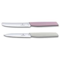 Conjunto facas para descascar Victorinox Swiss Rosa e Cinza