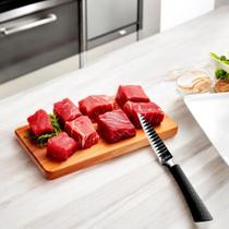 Conjunto Facas Super Afiada Shark Pretas Tesoura Cozinha Gourmet Profissional Peixe Carne Legumes