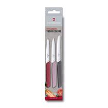 Conjunto Facas Victorinox - Com 3 - Marrom, Rosa E Vermelho