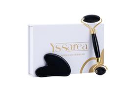Conjunto Face Roller e Gua Sha Yssarea Obsidian 100% natural