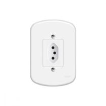 Conjunto Fame 4X2 Branco Com Placa 1Tomada 10A Conjunto Fame 4X2 Branco Com Placa 1Tomada 10A
