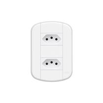 Conjunto Fame 4X2 Tomada Dupla 20A Blanc+