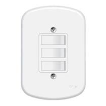 Conjunto Fame Blanc - Interruptor Triplo Simples 10a