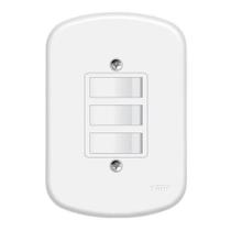 Conjunto Fame Blanc - Interruptor Triplo Simples 10A