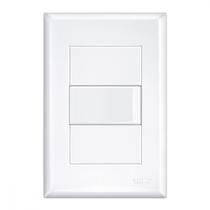 Conjunto Fame Evidence 4X2 Branco Com Placa(1Paralelo) 16A 10128974