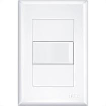 Conjunto Fame Evidence 4X2 Branco Com Placa(1Paralelo) 16A