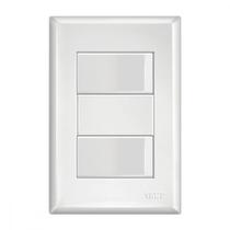 Conjunto Fame Evidence 4X2 Branco Com Placa(2Simples) 16A Conjunto Fame Evidence 4X2 Branco Com Placa(2Simples) 16A