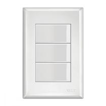 Conjunto Fame Evidence 4X2 Branco Com Placa(3Simples) 16A Conjunto Fame Evidence 4X2 Branco Com Placa(3Simples) 16A