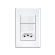 Conjunto Fame Evidence com Placa Simples 1 Tomada 20A 2922 Branco - 486892