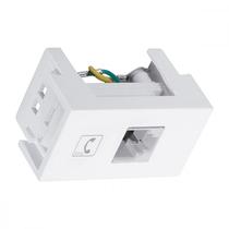 Conjunto FAME Evidence Sem Placa Módulo Tomada Tel RJ11 499 Branco 487180