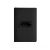 Conjunto Fame Habitat Black - Tomada 2p+t 10a