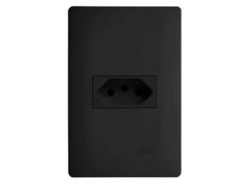 Conjunto Fame Habitat Black - Tomada 2P+T 10A