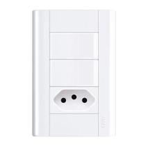 Conjunto Fame Modulare - Interruptor 2 Teclas Simples 16a, Tomada 2p+t 10a