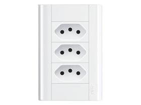 Conjunto Fame Modulare - Tomada Tripla 2P+T 10A