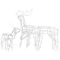 Conjunto familiar de renas de Natal vidaXL Lighted 229 LEDs Conjunto familiar de renas de Natal vidaXL Lighted 229 LEDs