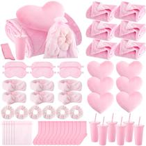 Conjunto Fanfanwin de 48 Peças em Rosa para Festa do Pijama Conjunto Fanfanwin de 48 Peças em Rosa para Festa do Pijama