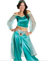 Conjunto Fantasia Carnaval Halloween Adulto Feminino Cosplay Princesa Jasmine Alladin - Só Princesas