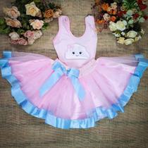 Conjunto Fantasia Carnaval Halloween Body Infantil Chuva De Amor Saia De Tule