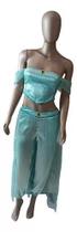 Conjunto Fantasia Feminino Adulto Luxo Princesa Jasmine Conjunto Fantasia Feminino Adulto Luxo Princesa Jasmine