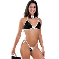 Conjunto fantasia preto e branco