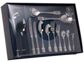 Conjunto Faqueiro 101 Peças Aço Inox Avalon Jogo Talheres Caixa Wolff