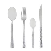 Conjunto Faqueiro 16 Peças Aço Inox Santorini Jogo de Talheres Prateado Lyor