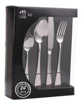 Conjunto Faqueiro Inox 24 Pçs - Prata