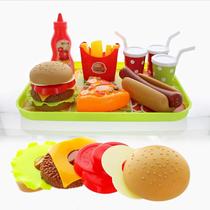 Conjunto Fast Food Pretend Play GiftExpress Hamburger Hot Dog