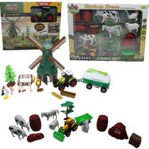 Conjunto Fazenda Trator Animais E Moinho Montar 75 Peças Conjunto Fazenda Trator Animais E Moinho Montar 75 Peças