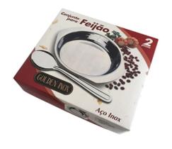 Conjunto feijão em inox Golden Inox 2 peças Conjunto feijão em inox Golden Inox 2 peças