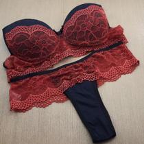 Conjunto Felipa Cor:Renda Terra/ PretoTamanho:M