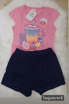 Conjunto fem short e camisa tam 8