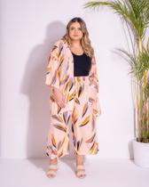 Conjunto feminimo pantacur estampado, tamanho M