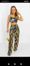 Conjunto feminina com calça e cropperd