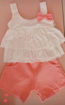 Conjunto feminina infantil com short e brusa Conjunto feminina infantil com short e brusa