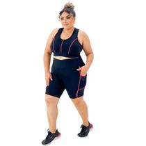 Conjunto Feminino Academia Roupa De Ginastica Plus Size
