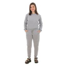 Conjunto Feminino Adulto de Moletom TechMalhas para trabalho academia liso