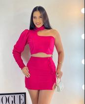 Conjunto feminino adulto, duas peças