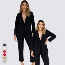Conjunto Feminino Alfaiataria Blazer e Calça de Linho Elegante Conjunto Feminino Alfaiataria Blazer e Calça de Linho Elegante